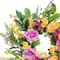 24" Pink, Orange & Yellow Spring Peony & Winter Jasmine Floral Wreath